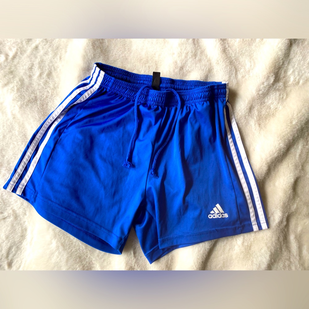 Adidas boys size small, 8-10, blue athletic shorts.